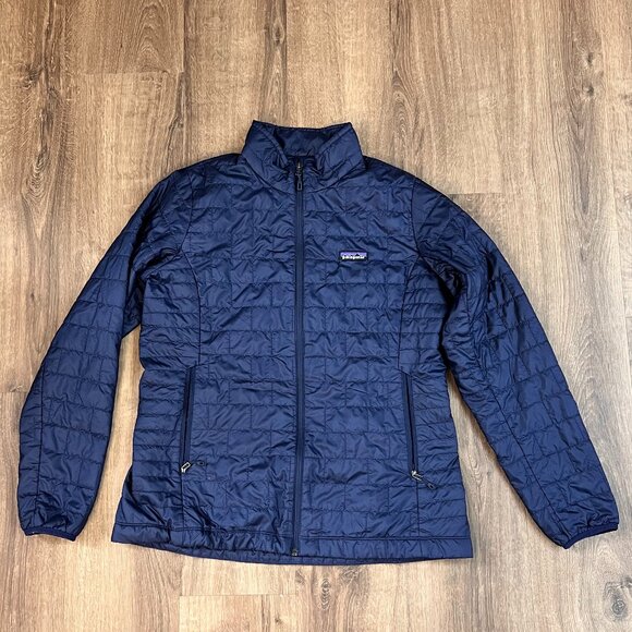 Patagonia Women's Nano Puff Jacket Navy Blue Sz XL - Picture 3 of 10